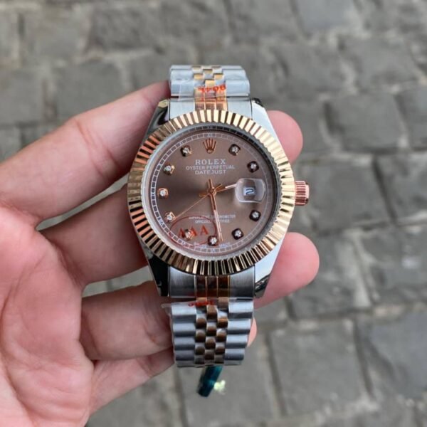 First Copy Rolex Two-Tone Chocolate Dial Datejust Watch