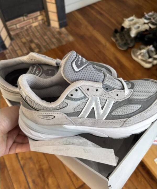 First Copy Shoes New Balance 990 Grey Running Shoes-3