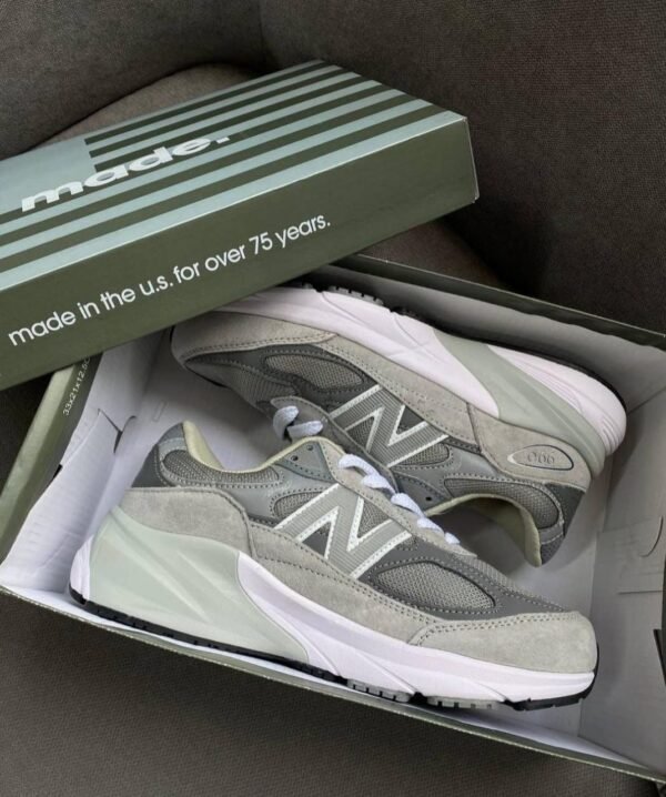 First Copy Shoes New Balance 990 Grey Running Shoes-7