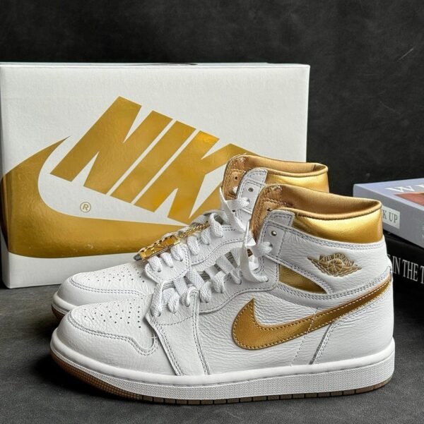 First Copy Shoes Nike Air Jordan 1 Retro High OG Metallic Gold-1