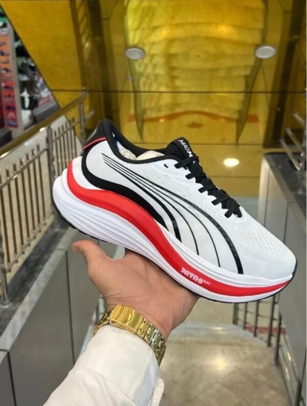 First Copy Shoes Puma MagMax Nitro Elite White Red-3