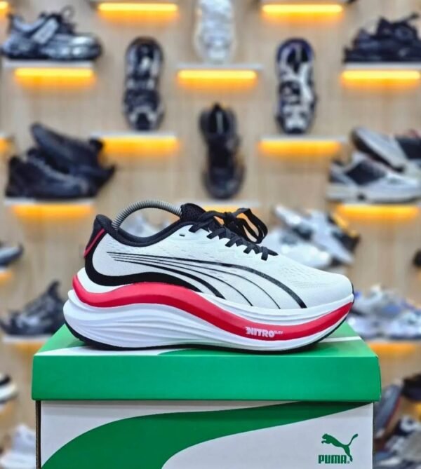 First Copy Shoes Puma MagMax Nitro Elite White Red-4