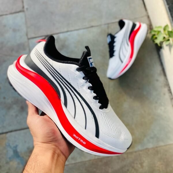First Copy Shoes Puma MagMax Nitro Elite White Red-5