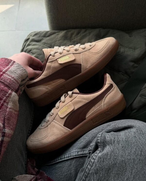 First Copy Shoes Puma Palermo Light Sand Chocotart-5