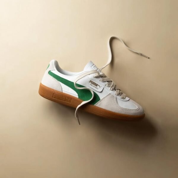 First Copy Shoes Puma Palermo White Green-1