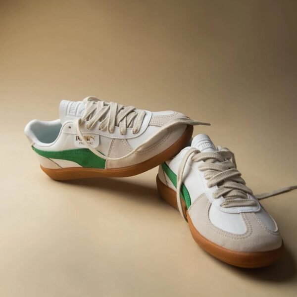 First Copy Shoes Puma Palermo White Green-3