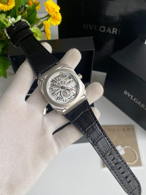 First Copy Watch Bvlgari Men's Leather Watch-3