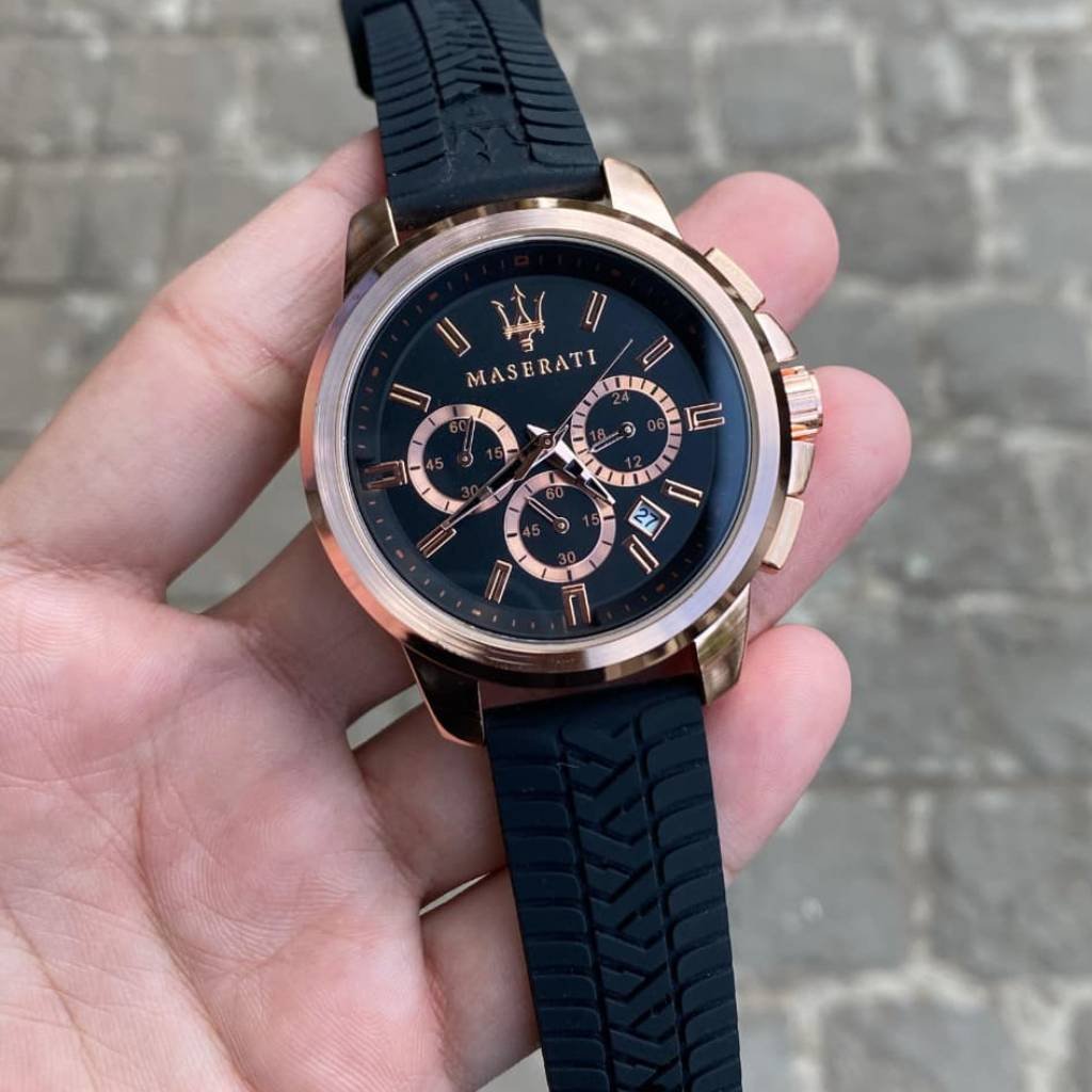 First Copy Maserati Rose Gold Chronograph Watch