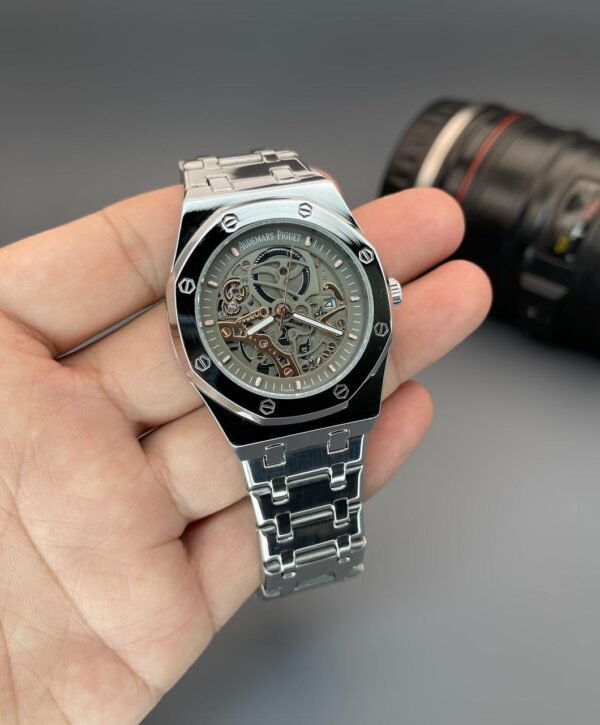First Copy Audemars Piguet Royal Oak Skeleton Silver Watch-2