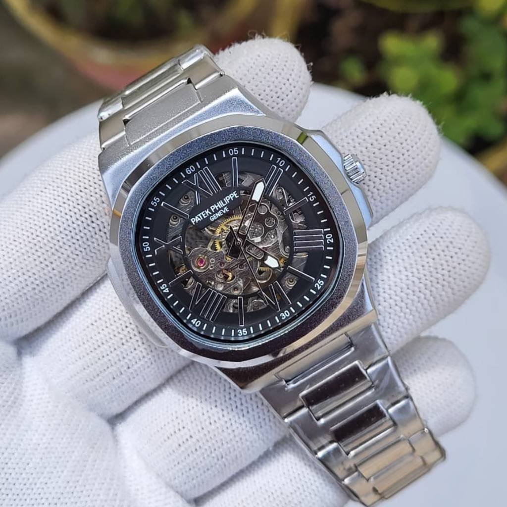 First Copy Patek Philippe Nautilus Skeleton Automatic Silver Dial (1)