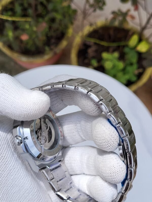 First Copy Patek Philippe Nautilus Skeleton Automatic Silver Dial-3