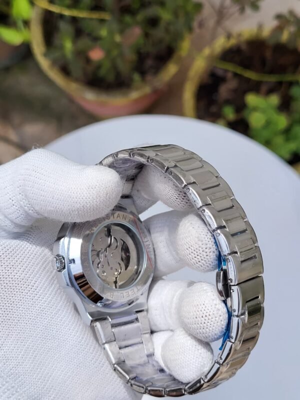 First Copy Patek Philippe Nautilus Skeleton Automatic Silver Dial-4