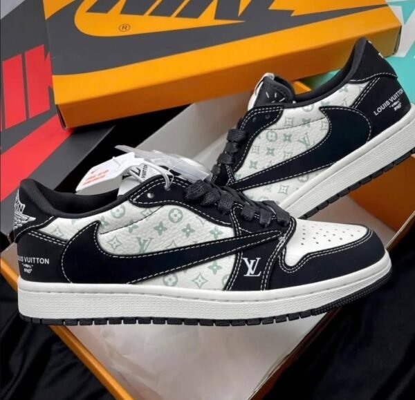 First Copy SHoes Fragment X Travis Scott X LV Air Jordan Retro 1 Low-2