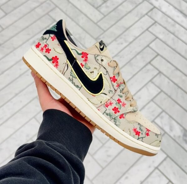 First Copy Shoes Air Jordan 1 Retro Low OG Rui Hachimura Oatmeal-4