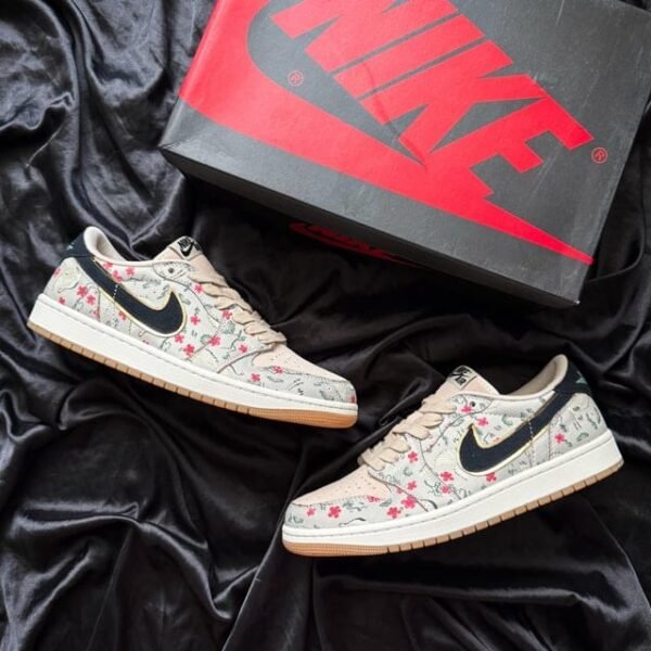 First Copy Shoes Air Jordan 1 Retro Low OG Rui Hachimura Oatmeal-6