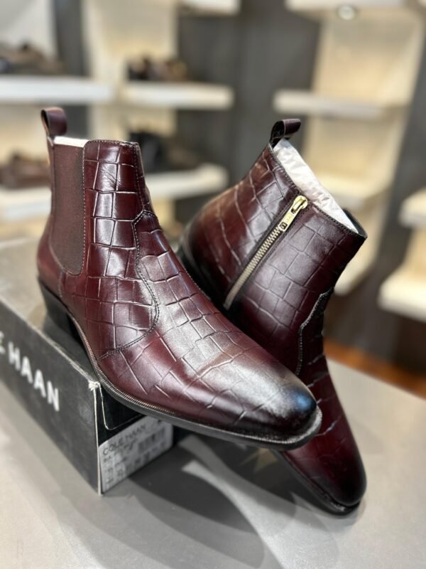 First Copy Shoes Cole Haan Cuban Genuine Leather Chelsea-3