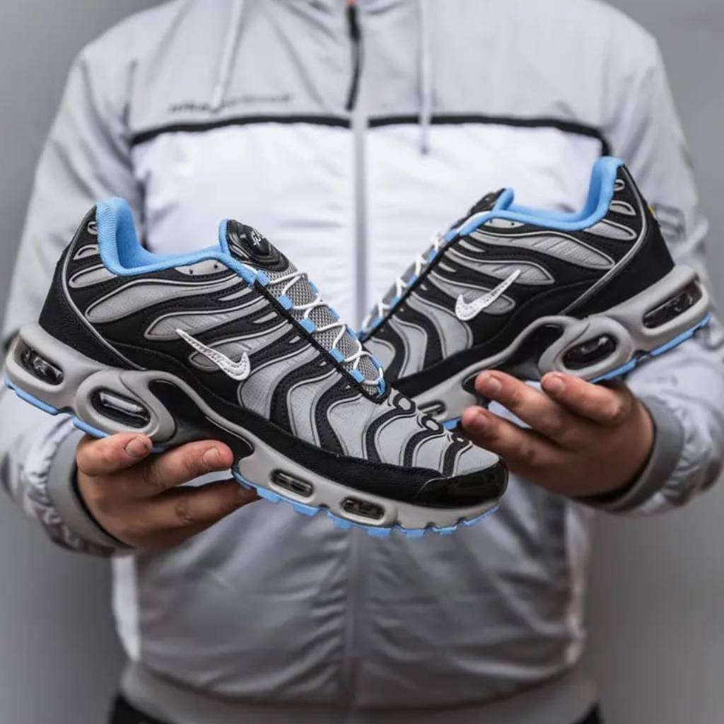 First Copy Shoes Nike AirMax TN Plus WaterProof Grey Black