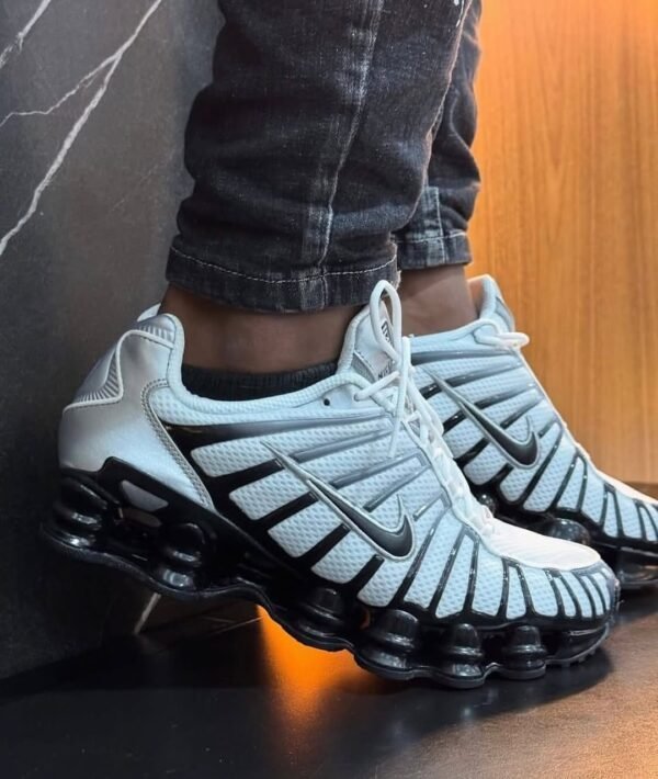 First Copy Shoes Nike Shox TL Metallic Silver White Black-2