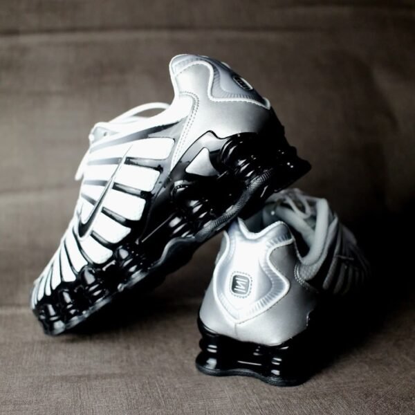 First Copy Shoes Nike Shox TL Metallic Silver White Black-3