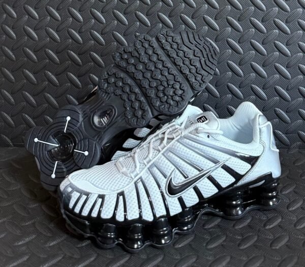 First Copy Shoes Nike Shox TL Metallic Silver White Black-4