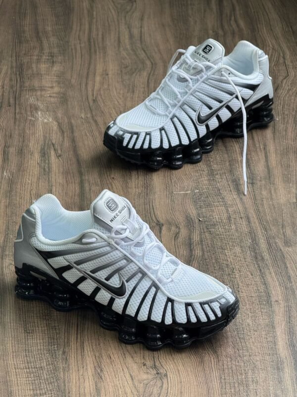 First Copy Shoes Nike Shox TL Metallic Silver White Black-5