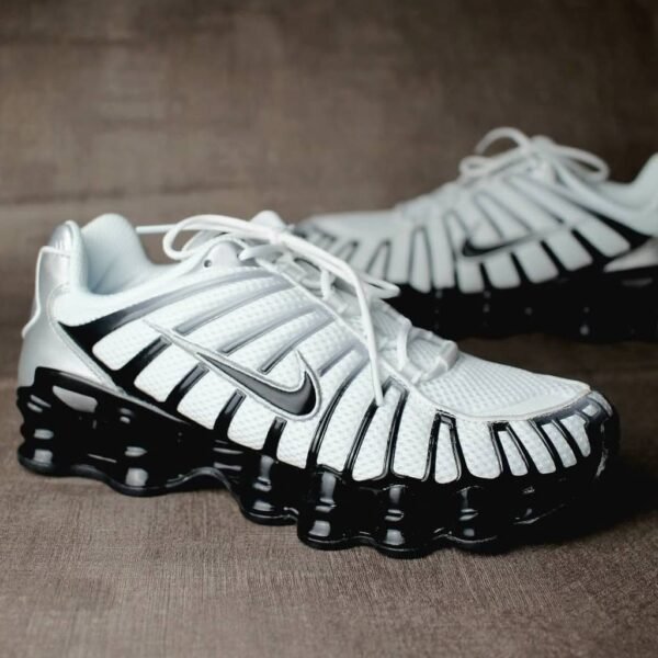 First Copy Shoes Nike Shox TL Metallic Silver White Black