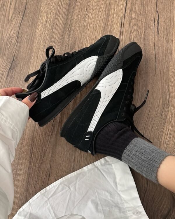 First Copy Shoes Puma Bella UT Leather Black Silver-3