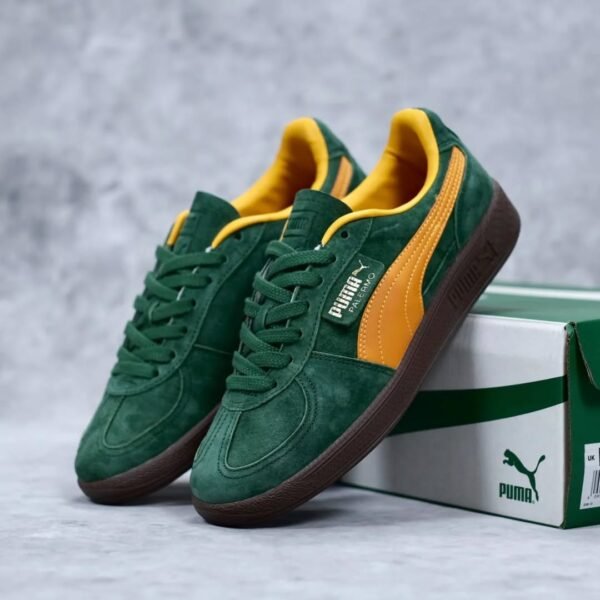 First Copy Shoes Puma Palermo Green Yellow-1