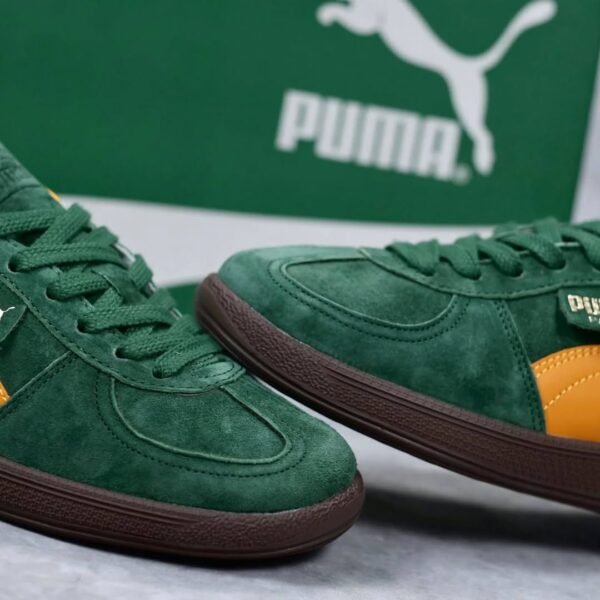 First Copy Shoes Puma Palermo Green Yellow-2