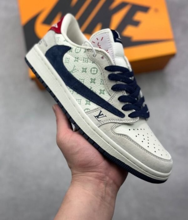 First Copy Shoes Travis Scott x Fragment Design x Air Jordan 1 Low OG SP Louis Vuitton-3