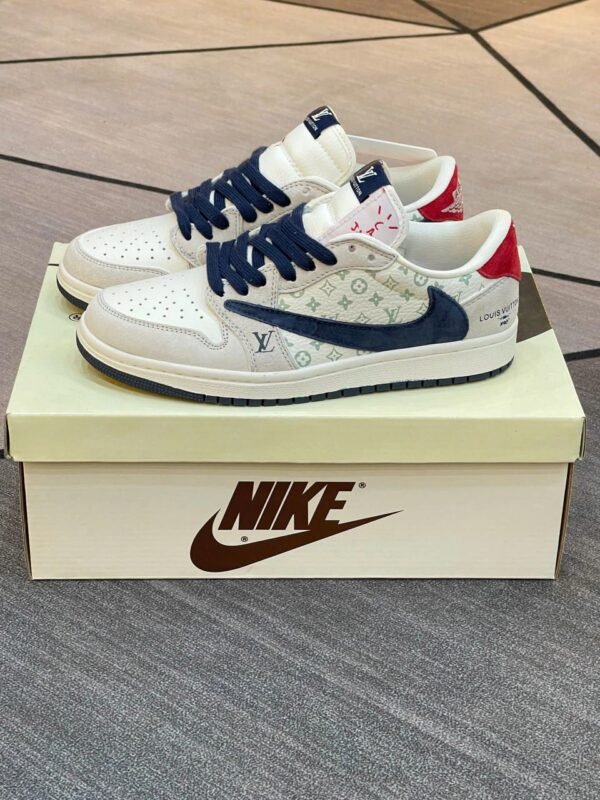 First Copy Shoes Travis Scott x Fragment Design x Air Jordan 1 Low OG SP Louis Vuitton-4