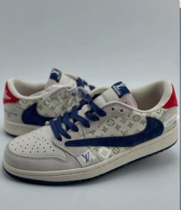 First Copy Shoes Travis Scott x Fragment Design x Air Jordan 1 Low OG SP Louis Vuitton-7