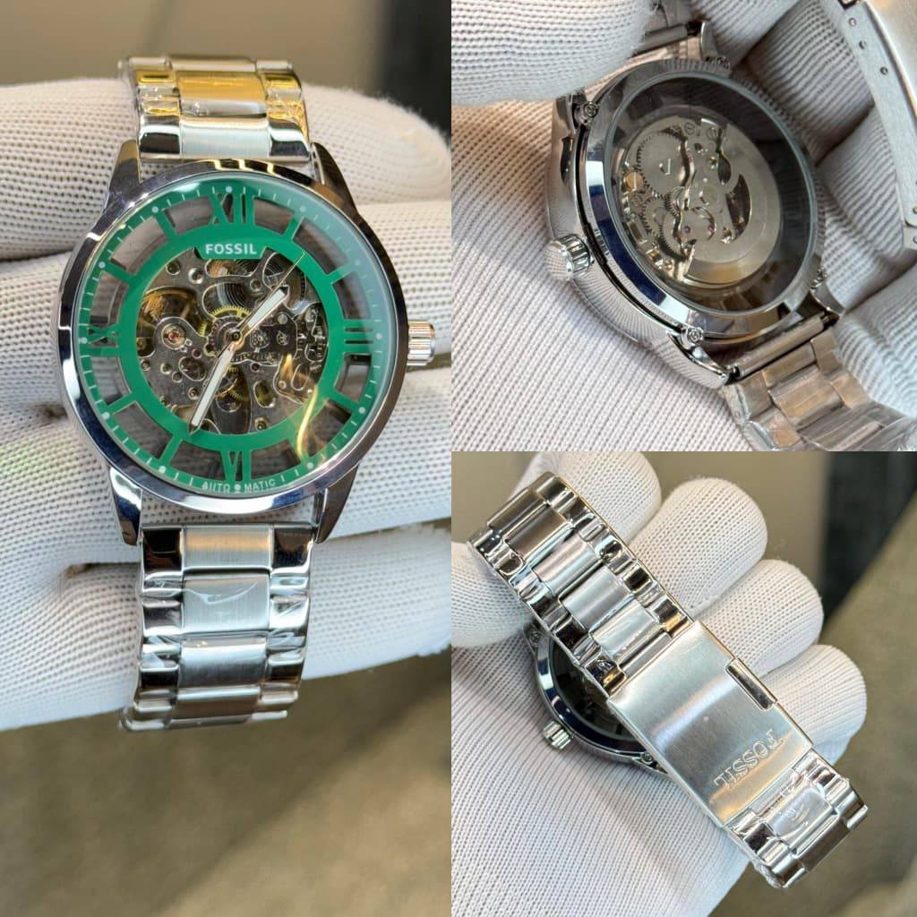 First Copy Watch Fossil Townsman Chain Silver Green