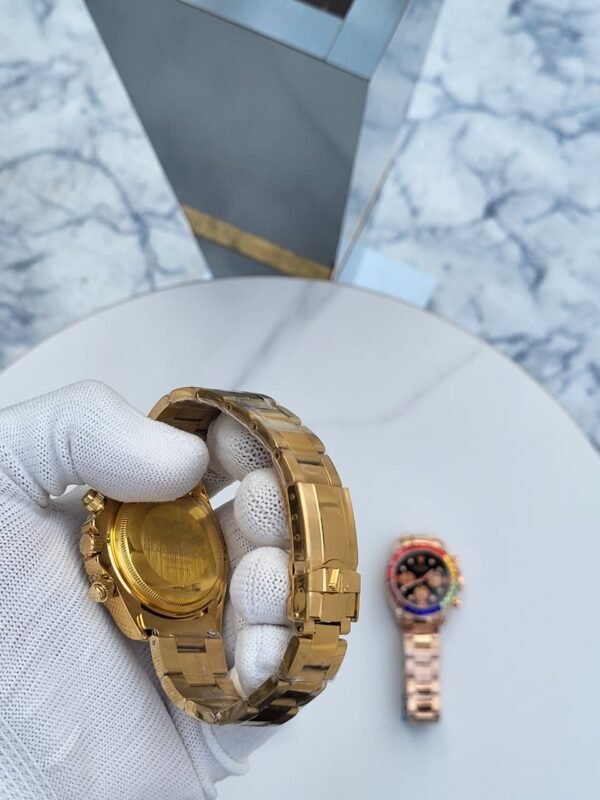 First Copy Watch Rolex Daytona Rainbow Gold-3