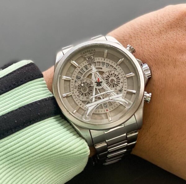 First Copy Watch Tag Heuer Carrera Paris Skeleton Silver-2