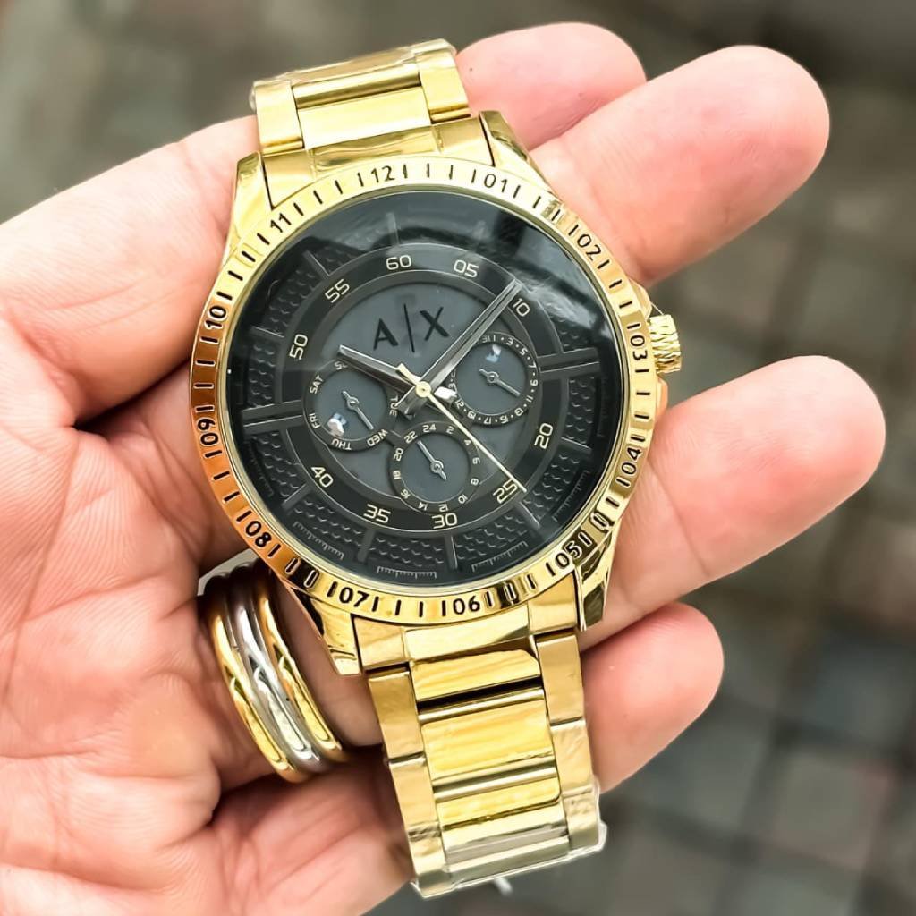 First Copy Armani Exchange AX2459 Gold Black Chrono Watch