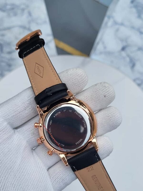 First Copy Fossil Classic Black & Rose Gold-3