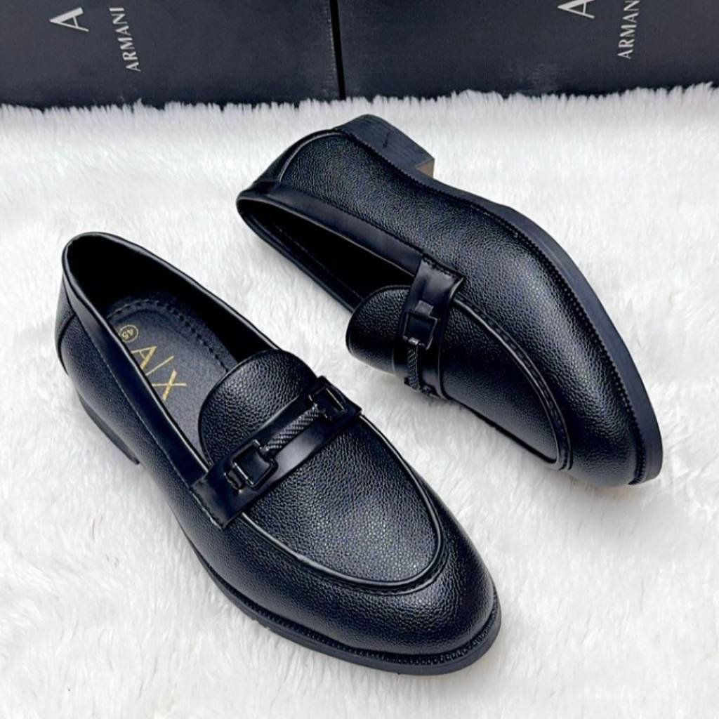 First Copy Shoes Armani Elegance Leather Loafers