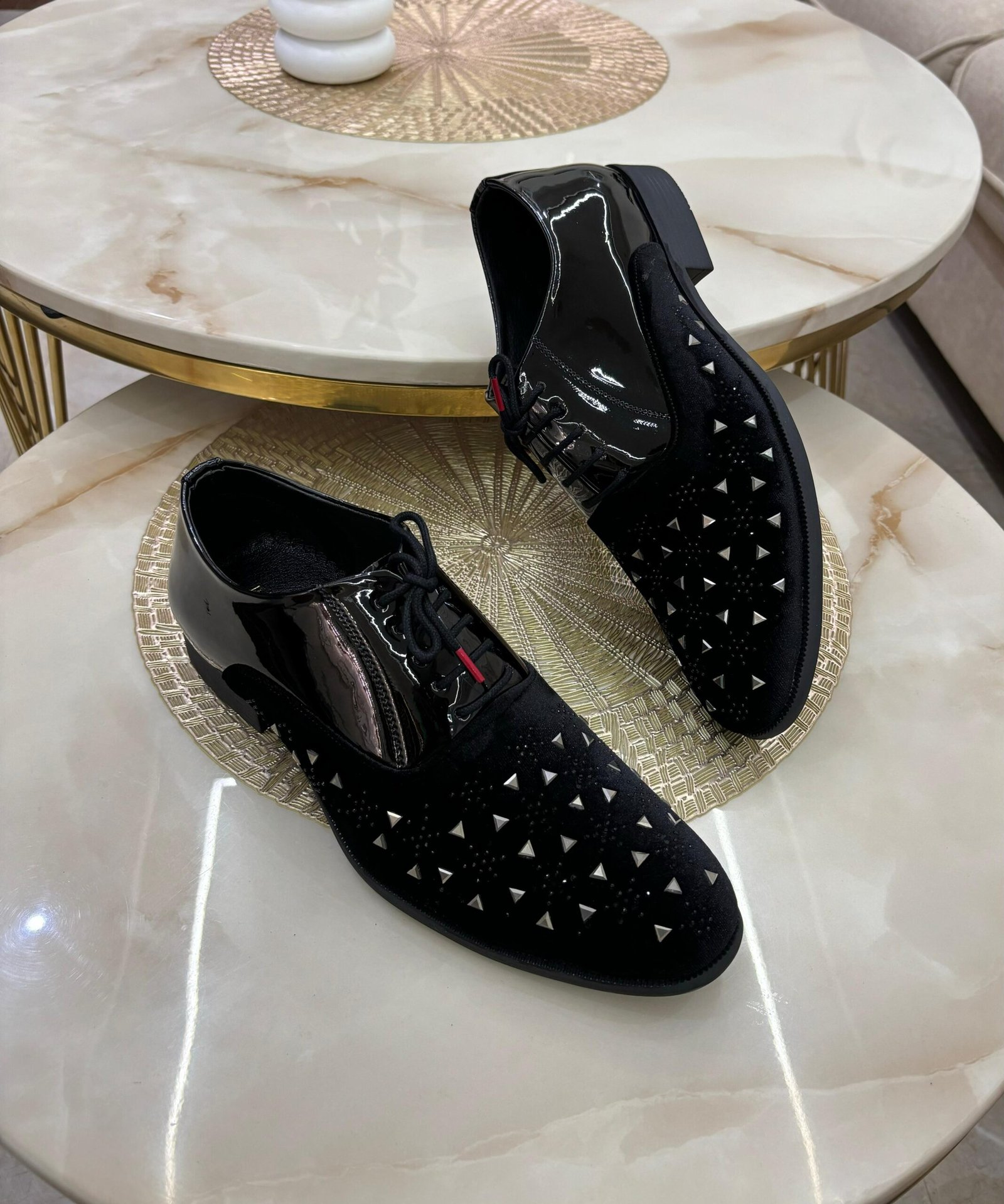Christian Louboutin Black Studded Dress Shoes 2 First Copy Shoes Christian Louboutin Black Studded Dress-2