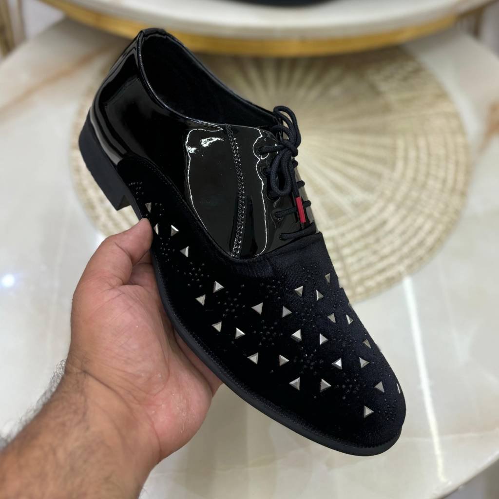 First Copy Shoes Christian Louboutin Black Studded Dress