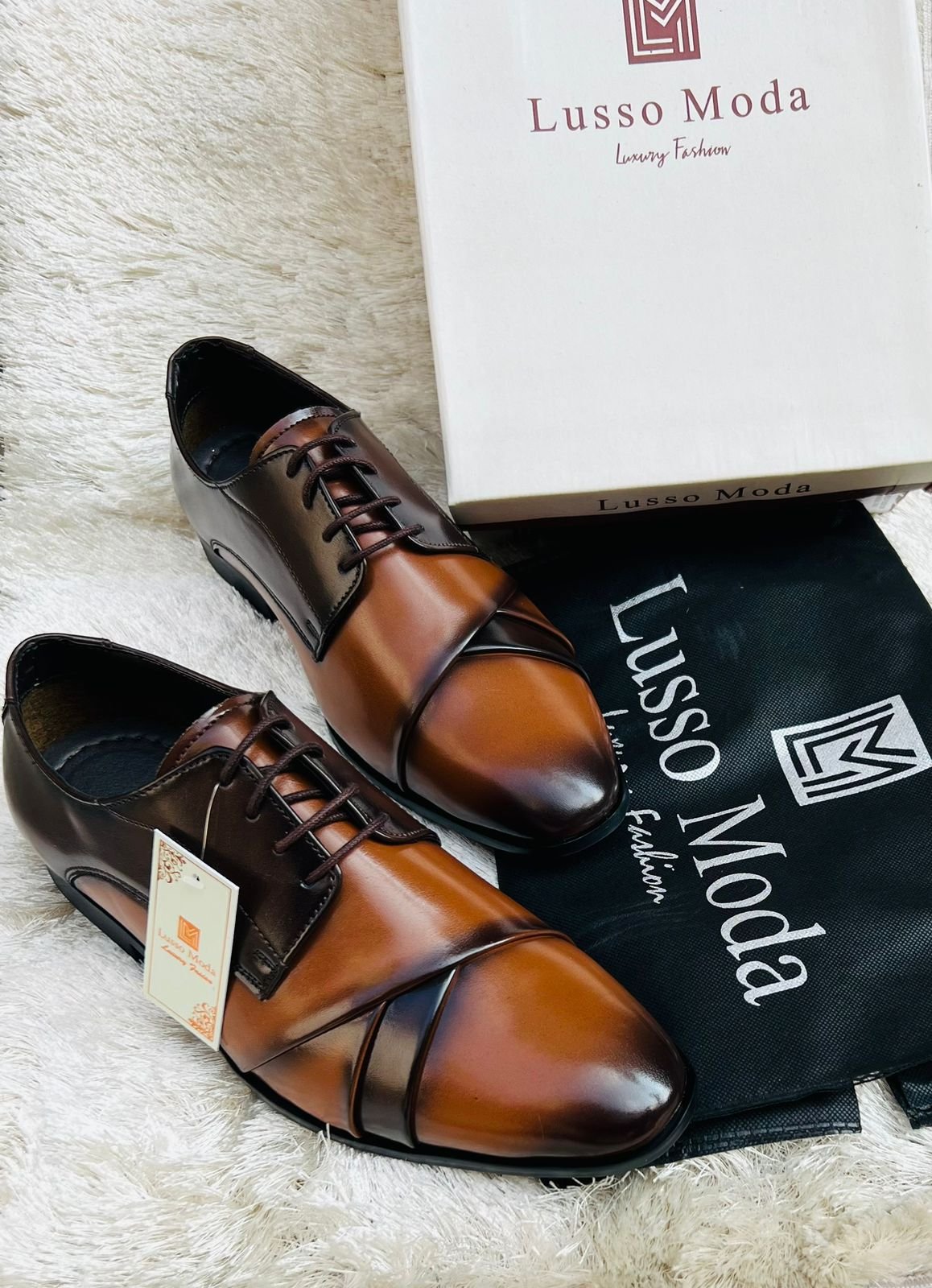 Lusso Moda Brown Premium Leather Oxford Shoes 2 First Copy Shoes Lusso Moda Brown Premium Leather Oxford-4