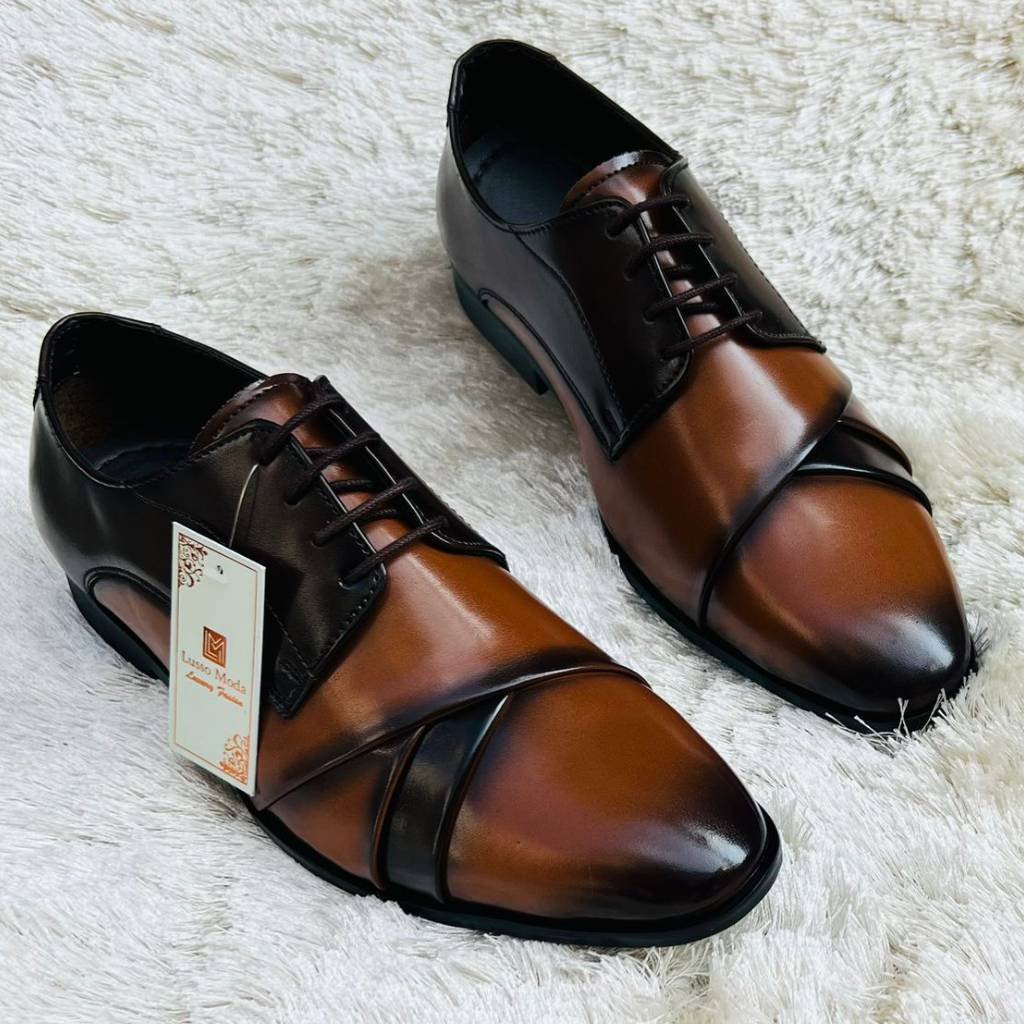 First Copy Shoes Lusso Moda Brown Premium Leather Oxford
