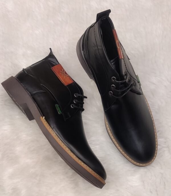 First Copy Shoes UCB Semi High Leather Boots-2