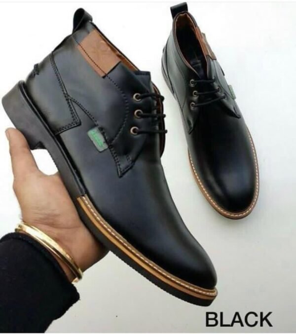 First Copy Shoes UCB Semi High Leather Boots-3