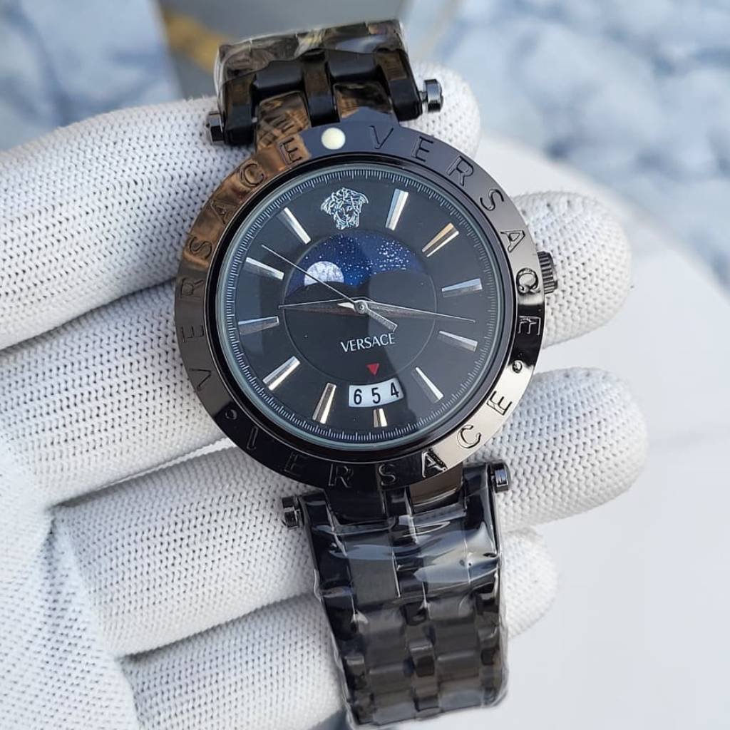 First Copy Watch Versace Sun Moon Full Black