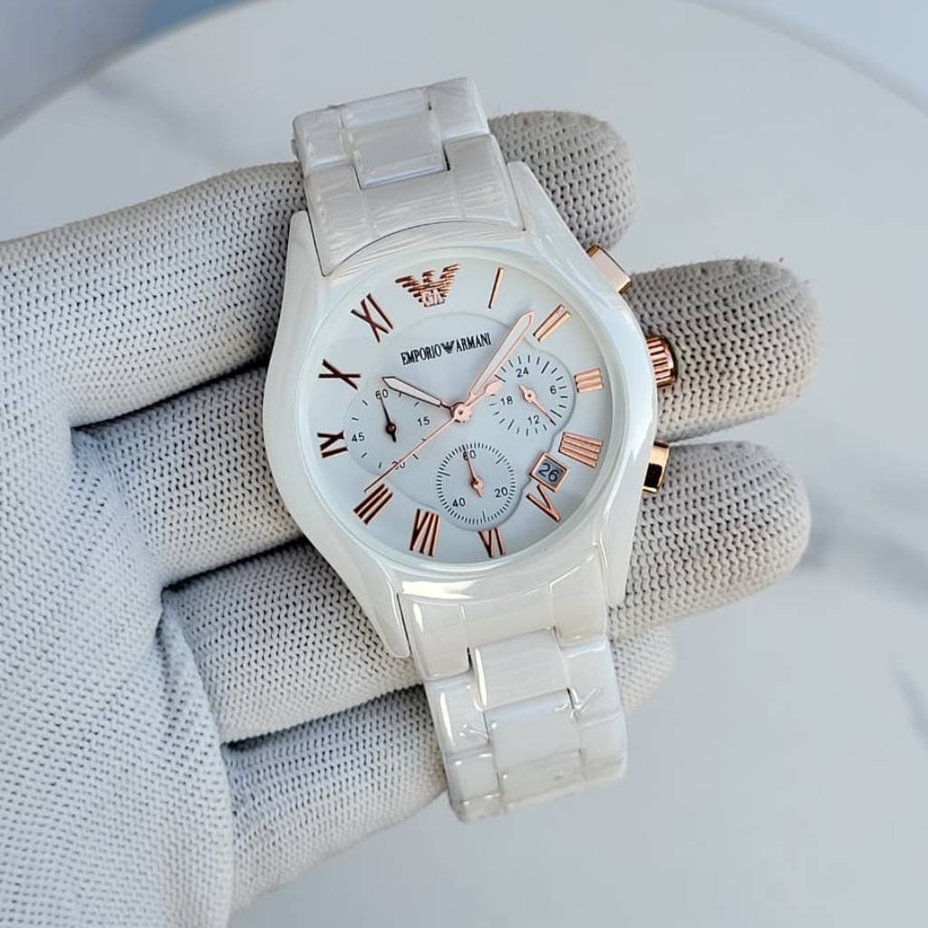 Emporio Armani White Ceramic Watch