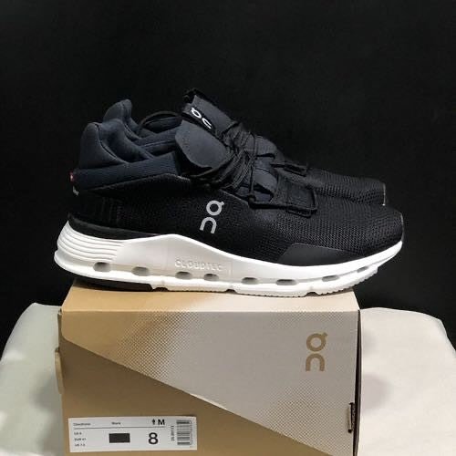 On Cloud Nova Running Black White 5 First Copy Shoes On Cloud Nova Running Black White-3