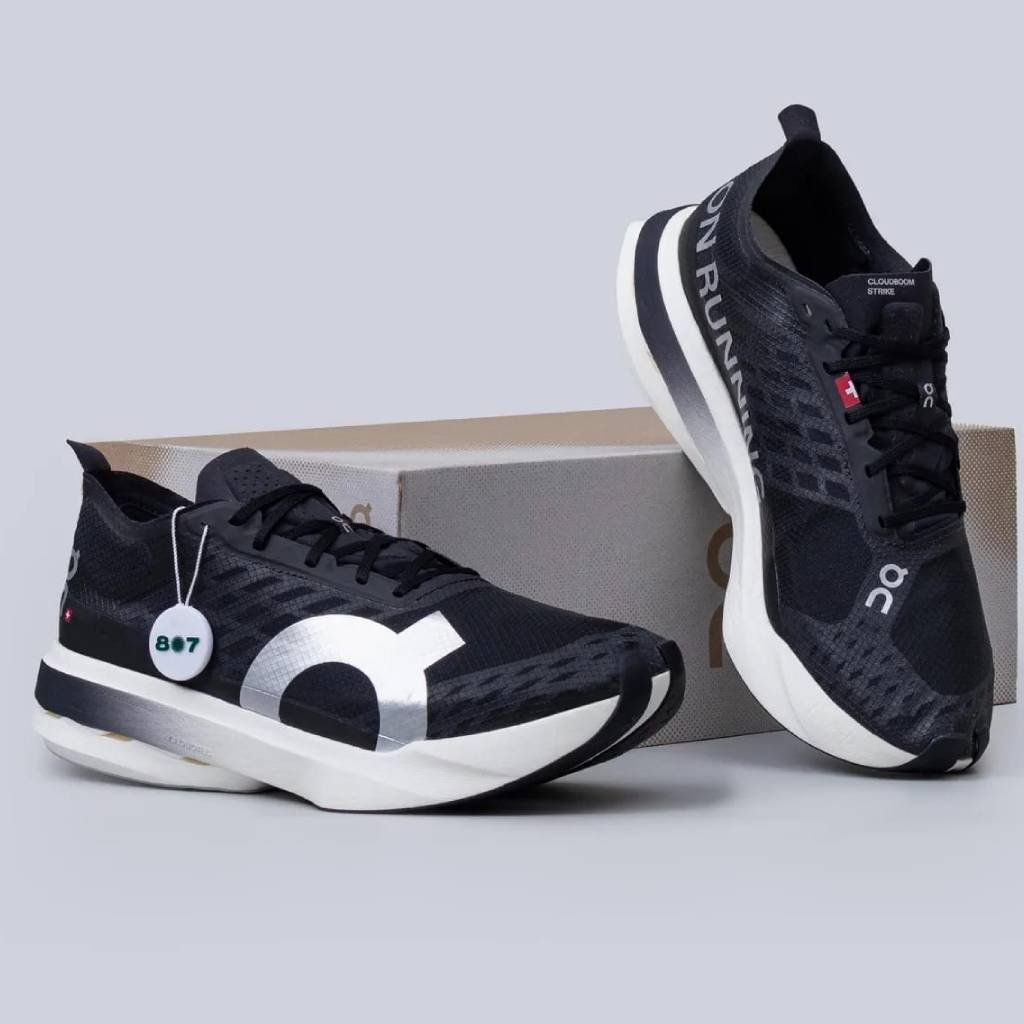 First Copy Shoes On Running Cloudboom Strike Black White