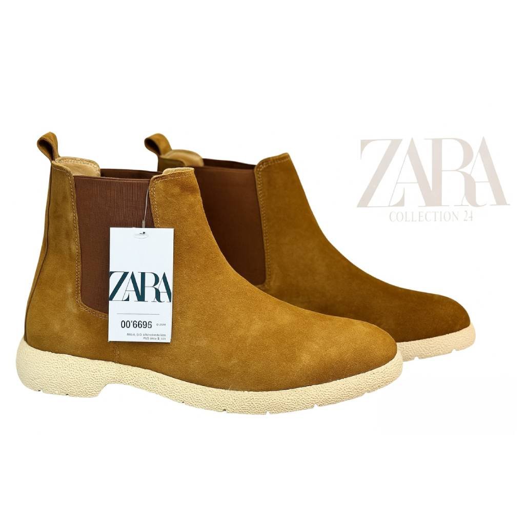 ZARA Chelsea Suede Boots First Copy Shoes